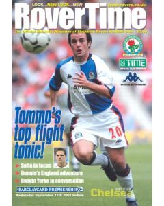 Blackburn Rovers v Chelsea official programme 11/09/2002 Premier League