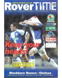 Blackburn Rovers vChelsea official programme 10/04/2002