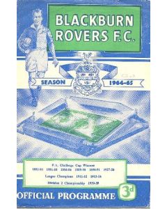Blackborn Rovers vChelsea official programme 13/02/1965