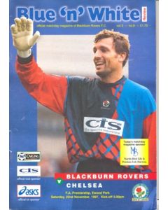 Blackburn Rovers v Chelsea official programme 22/11/1997