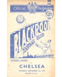 Blackpool vChelsea official programme 05/09/1955