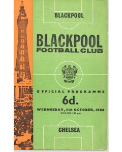 Blackpool vChelsea official programme 05/10/1966