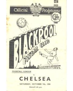 Blackpool v Chelsea official football programme 07/10/1950