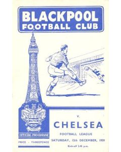 Blackpool vChelsea official programme 12/12/1959