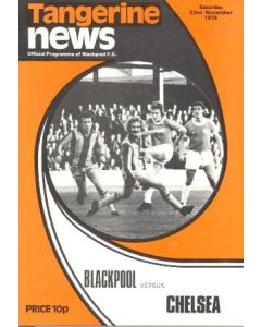 Blackpool vChelsea official programme 22/11/1975