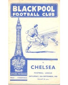 Blackpool v Chelsea official programme 24/09/1960