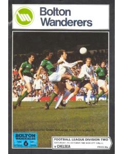 Bolton Wanderers vChelsea official programme 04/10/1980