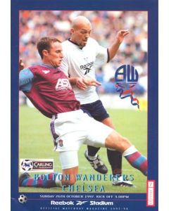 Bolton Wanderers v Chelsea official programme 26/10/1997 Premier League