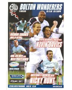 Bolton Wanderers vChelsea official programme 29/11/2006