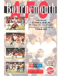 Bournemouth vChelsea official programme 04/10/1994