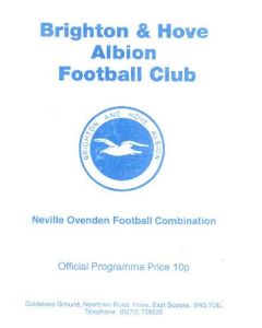 Brighton & Hove Albion vChelsea official programme 16/10/1991
