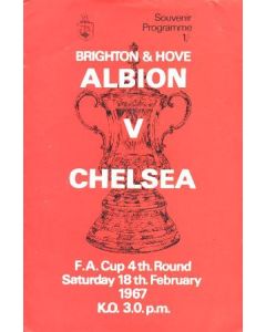Brighton & Hove Albion vChelsea official programme 18/02/1967