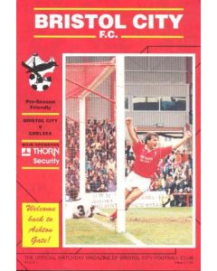 Bristol City vChelsea official programme 08/08/1992 Friendly Match