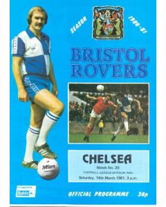 Bristol Rovers vChelsea official programme 14/03/1981