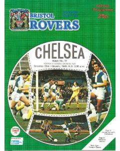 bristol rovers v chelsea football programme1980