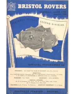 Bristol Rovers v Chelsea official programme 29/01/1955