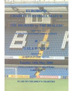 AtChelsea - The Brokers v The Dealers official programme 16/05/2000 Eurobond Charity Match