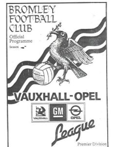 Bromley vChelsea official programme 13/08/1988