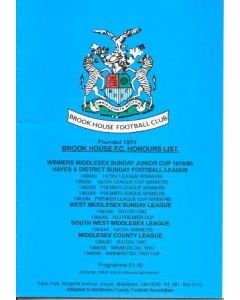 Brook House vChelsea official programme 1990-91