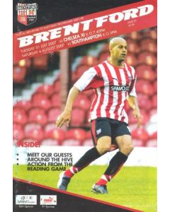 Brentford v Chelsea XI Official Programme 31/07/2007 and Brentford v Southampton 04/08/2007