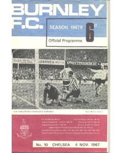 Burnley vChelsea official programme 04/11/1967