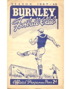 Burnley vChelsea official programme 06/12/1947