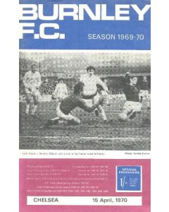 Burnley vChelsea official programme 15/04/1970