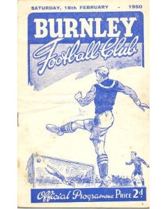 Burnley vChelsea official programme 18/02/1950