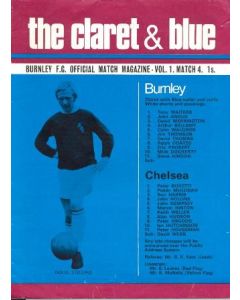 Burnley vChelsea official programme Season 1970-1971