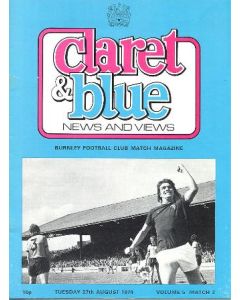 Burnley vChelsea official programme 27/08/1974