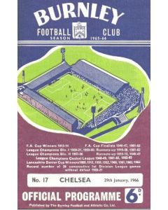 Burnley vChelsea official programme 29/01/1966