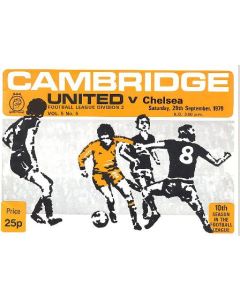 Cambridge United v Chelsea football programme 1979