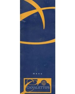 Chelsea - Canaleto's restaurant at Chelsea Stamford Bridge stadium menu cover