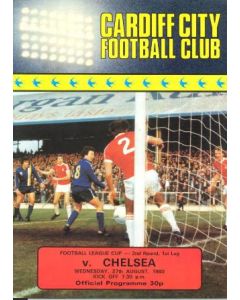 Cardiff City vChelsea official programme 27/08/1980