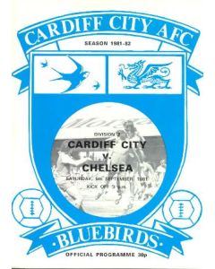 Cardiff City vChelsea official programme 05/09/1981