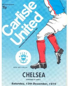 Carlisle United vChelsea official programme 13/12/1975