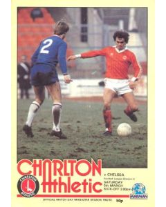 Charlton Athletic vChelsea official programme 05/03/1983