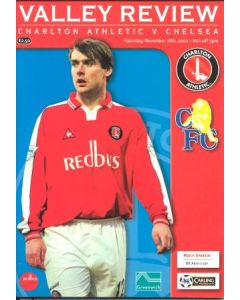 Charlton Athletic vChelsea official programme 18/11/2000 Premier League