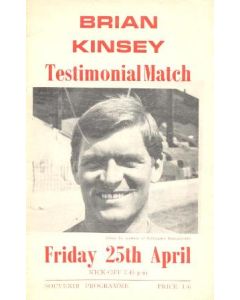 Charlton Athletic vChelsea official programme 25/04/1969 Brian Kinsley Testimonial Match