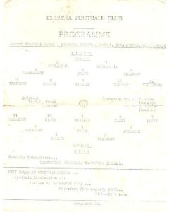 Chelsea practice match official programme 15/08/1960