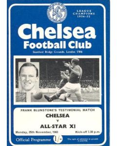 Chelsea v All-Star XI official programme 25/11/1963