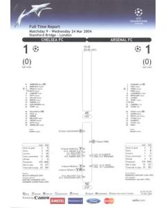 Chelsea v Arsenal Full Time Report 24/03/2004 Champions League