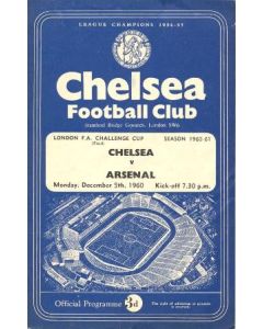 Chelsea v Arsenal official programme 05/12/1960