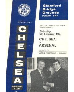 Chelsea v Arsenal official programme 06/02/1965