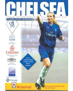 Chelsea v Arsenal programme 08/09/2001 Premier League