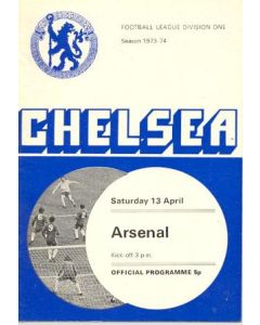Chelsea v Arsenal official programme 13/04/1974