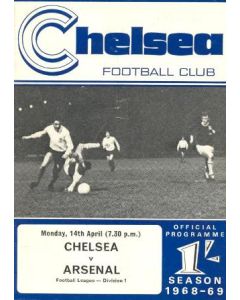 Chelsea v Arsenal official programme 14/04/1969