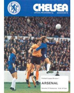 Chelsea v Arsenal official programme 14/09/1974