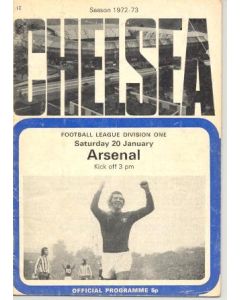 Chelsea v Arsenal official programme 20/01/1973