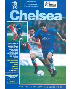 Chelsea v Arsenal official programme 20/11/1993